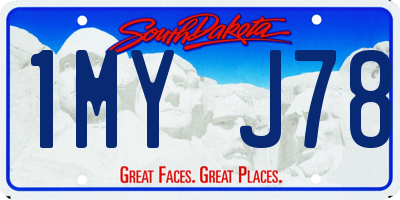 SD license plate 1MYJ78