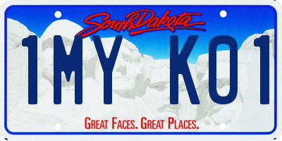 SD license plate 1MYK01