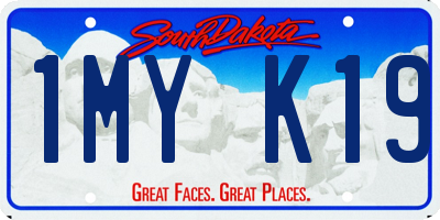 SD license plate 1MYK19