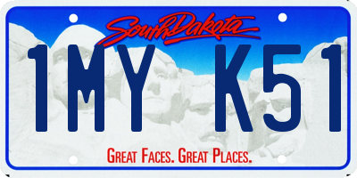 SD license plate 1MYK51
