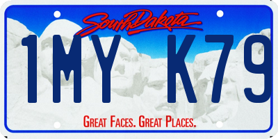 SD license plate 1MYK79