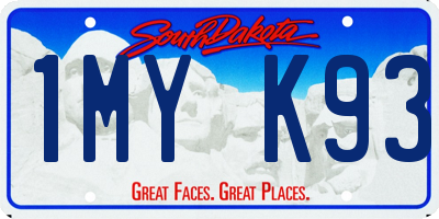 SD license plate 1MYK93