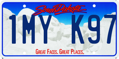 SD license plate 1MYK97