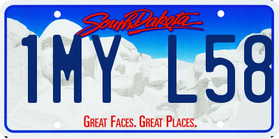 SD license plate 1MYL58