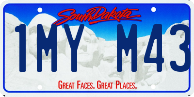 SD license plate 1MYM43