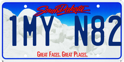 SD license plate 1MYN82