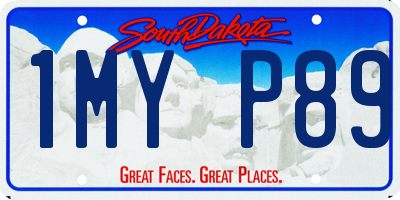SD license plate 1MYP89