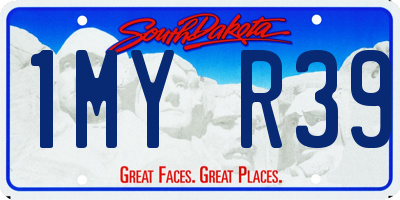 SD license plate 1MYR39