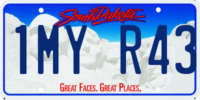 SD license plate 1MYR43