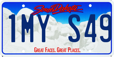 SD license plate 1MYS49