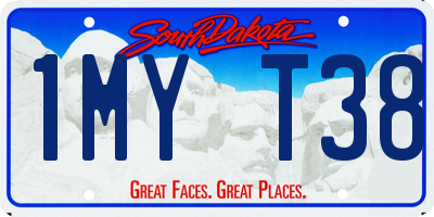 SD license plate 1MYT38