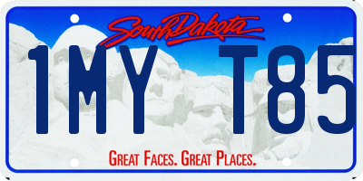 SD license plate 1MYT85