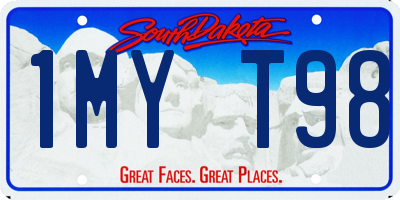 SD license plate 1MYT98