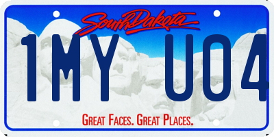 SD license plate 1MYU04