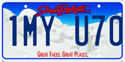 SD license plate 1MYU70