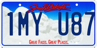 SD license plate 1MYU87