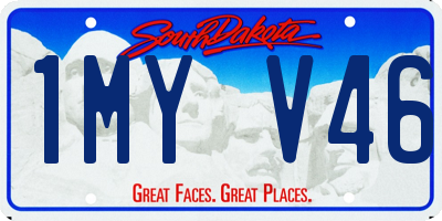 SD license plate 1MYV46