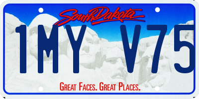 SD license plate 1MYV75