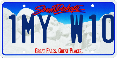 SD license plate 1MYW10