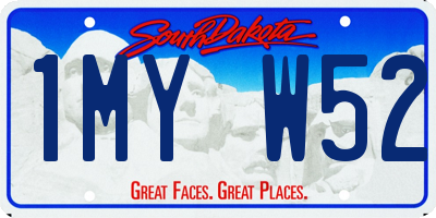 SD license plate 1MYW52
