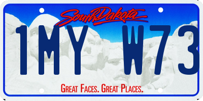 SD license plate 1MYW73
