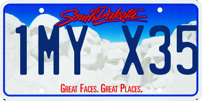 SD license plate 1MYX35