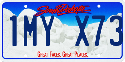 SD license plate 1MYX73