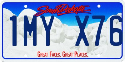 SD license plate 1MYX76