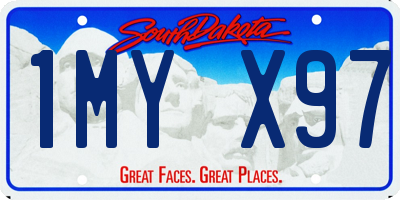 SD license plate 1MYX97