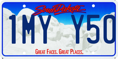 SD license plate 1MYY50