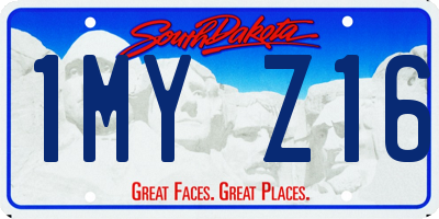 SD license plate 1MYZ16