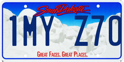 SD license plate 1MYZ70