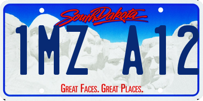 SD license plate 1MZA12