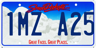 SD license plate 1MZA25