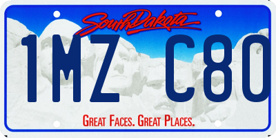 SD license plate 1MZC80