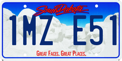 SD license plate 1MZE51