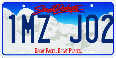 SD license plate 1MZJ02