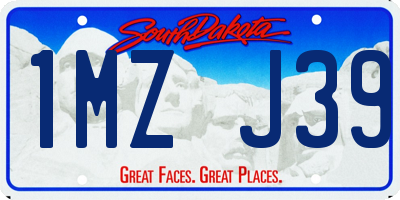SD license plate 1MZJ39
