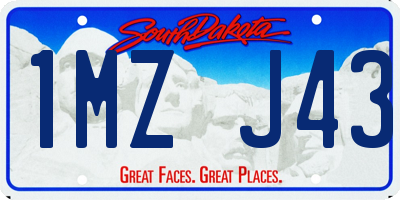 SD license plate 1MZJ43
