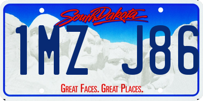 SD license plate 1MZJ86