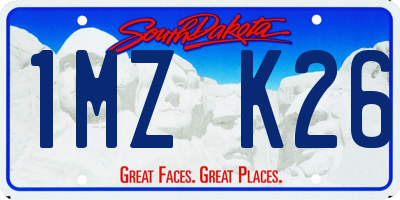 SD license plate 1MZK26