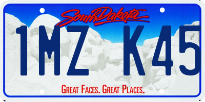 SD license plate 1MZK45