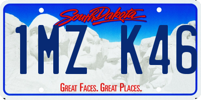 SD license plate 1MZK46
