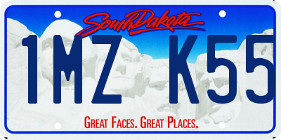 SD license plate 1MZK55