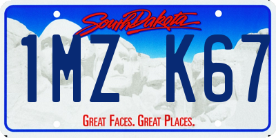 SD license plate 1MZK67