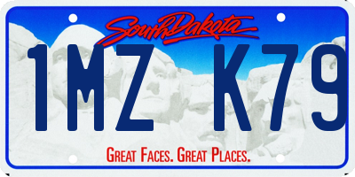 SD license plate 1MZK79