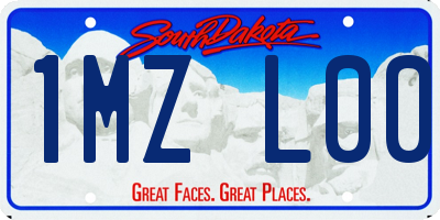 SD license plate 1MZL00