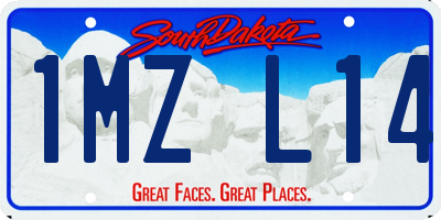 SD license plate 1MZL14