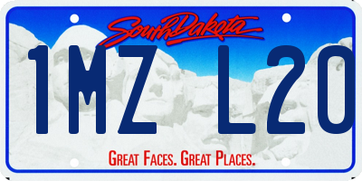 SD license plate 1MZL20