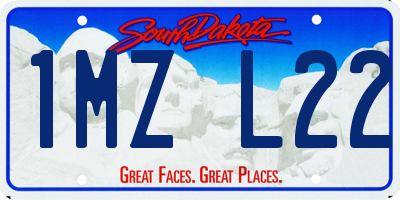 SD license plate 1MZL22